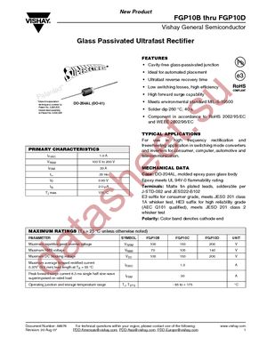 FGP10B-E3/54 datasheet  